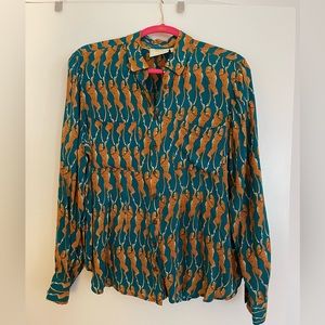 Maeve by Anthropologie Whimsy Leopard Shirt